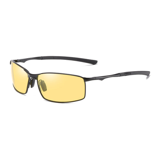 Lunettes de Soleil Homme Techsuit 559, Polarisées, Protection UV, Noir Jaune
