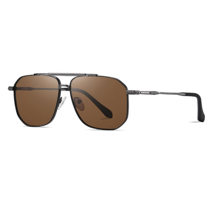 Lunettes de Soleil Homme Techsuit 8538, Polarisées, Protection UV, Gris Marron