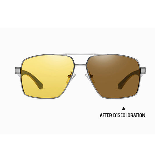Lunettes de Soleil Homme Techsuit LM001, Polarisées, Protection UV, Gris Photochromique