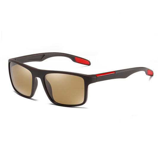 Lunettes de Soleil Homme Techsuit TR90 (MM101), Polarisées, Protection UV, Marron