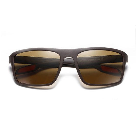Lunettes de Soleil Homme Techsuit TR90 (MM101), Polarisées, Protection UV, Marron