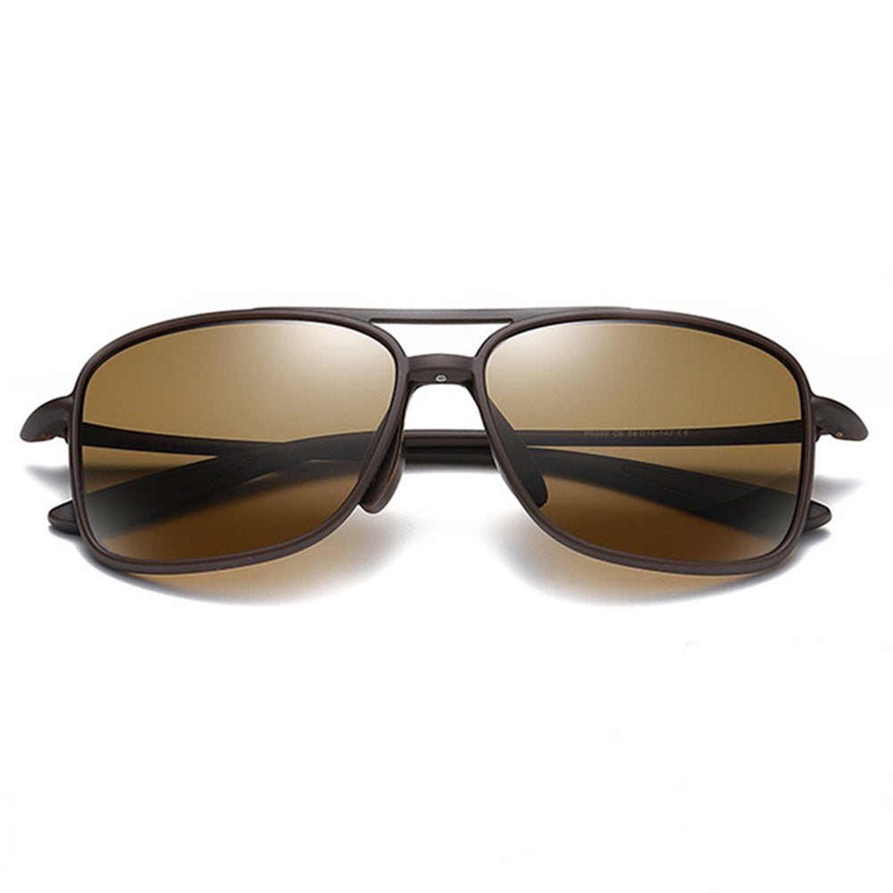 Lunettes de Soleil Homme Techsuit MM99, Polarisées, Protection UV, Marron