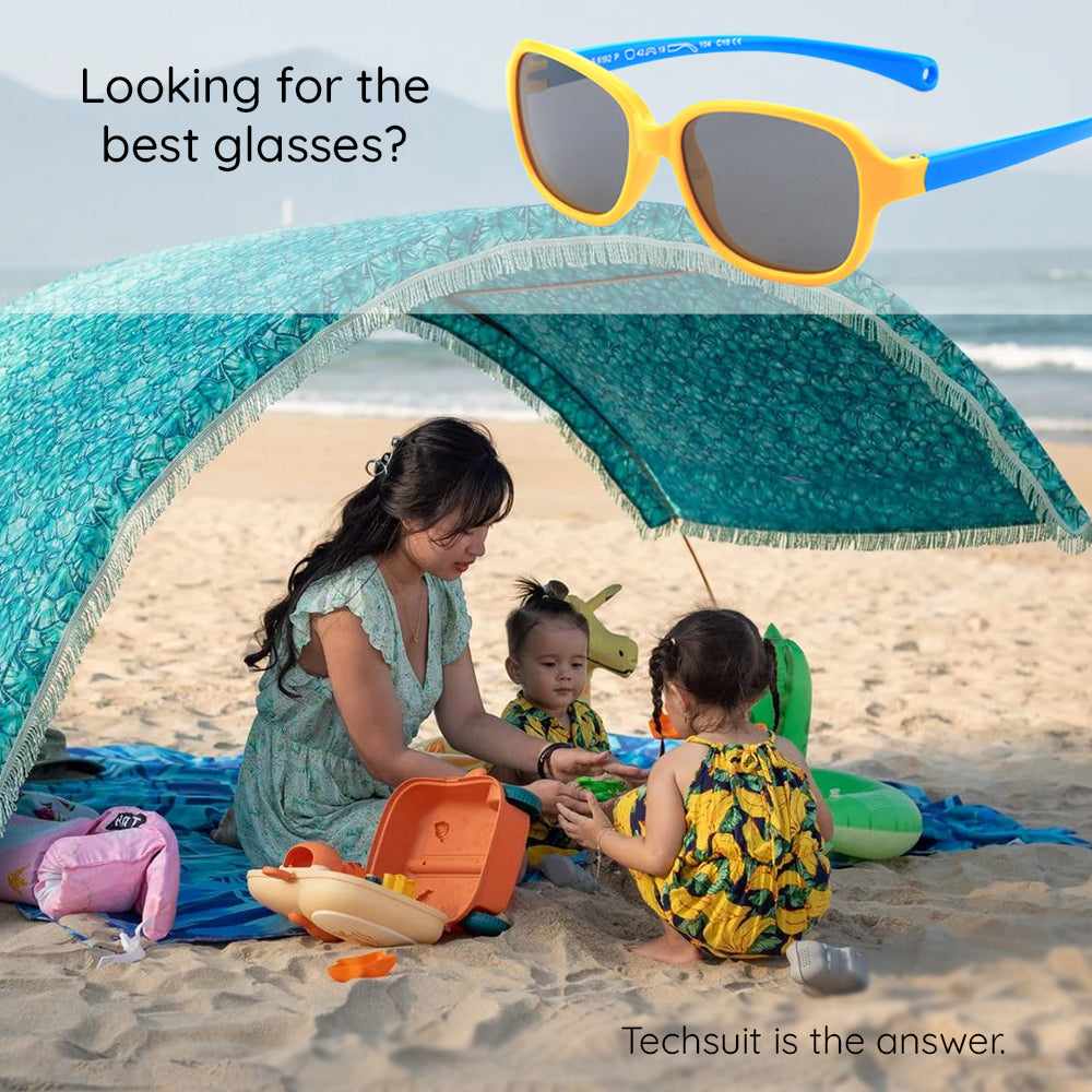 Lunettes de Soleil Bébé Techsuit 8192-C3, Polarisées, Rose Vertes