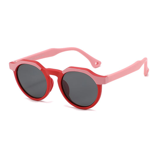Lunettes de Soleil Enfants Techsuit 601, Polarisées, Protection UV, Rose Rouge