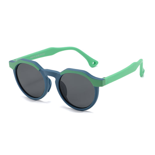 Lunettes de Soleil Enfants Techsuit 601, Polarisées, Protection UV, Vert Bleu