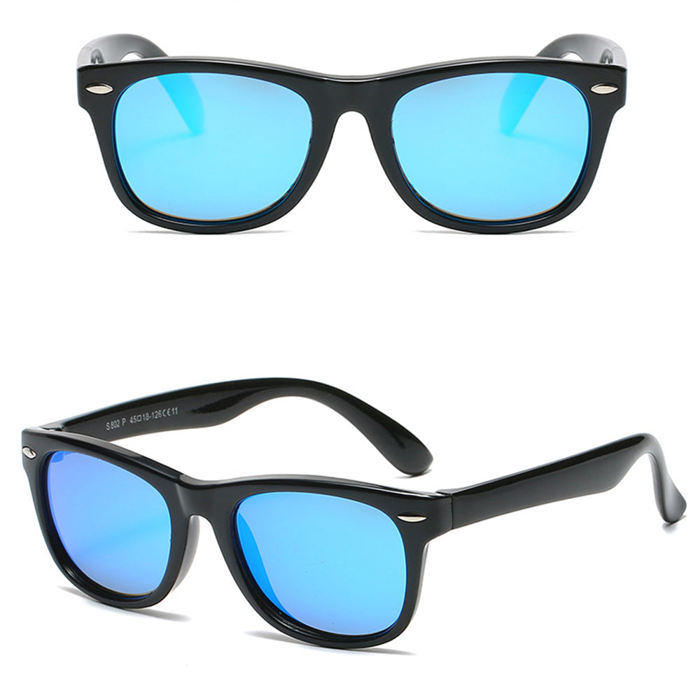 Lunettes de Soleil Enfants Techsuit D802, Polarisées, Protection UV, Noir Bleu