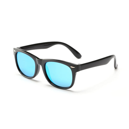 Lunettes de Soleil Enfants Techsuit D802, Polarisées, Protection UV, Noir Bleu