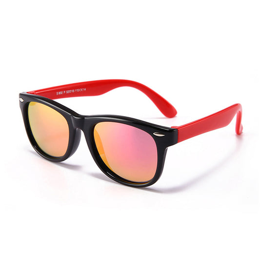 Lunettes de Soleil Enfants Techsuit D802, Polarisées, Protection UV, Noir Rose