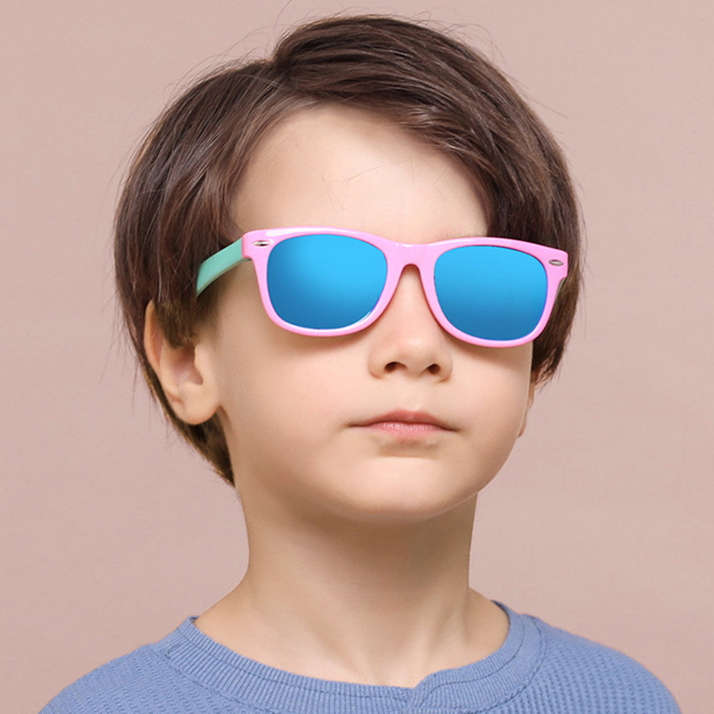 Lunettes de Soleil Enfants Techsuit D802, Polarisées, Protection UV, Orange
