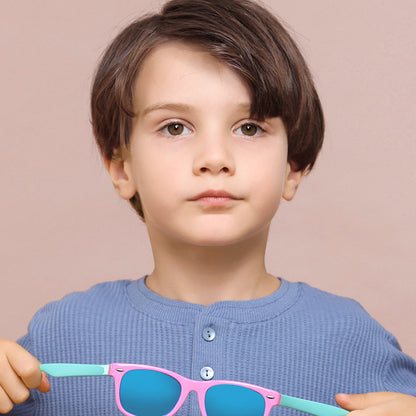 Lunettes de Soleil Enfants Techsuit D802, Polarisées, Protection UV, Orange