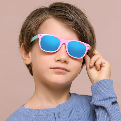 Lunettes de Soleil Enfants Techsuit D802, Polarisées, Protection UV, Orange
