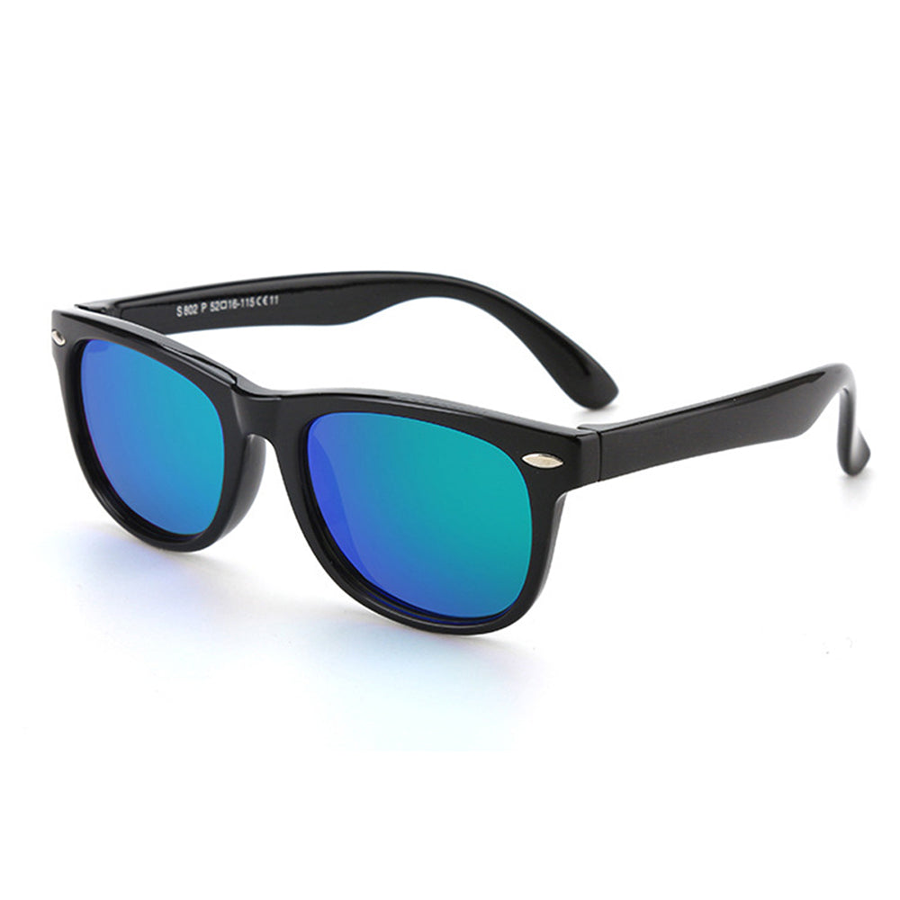 Lunettes de Soleil Enfants Techsuit D802, Polarisées, Protection UV, Rouge Noir Vert