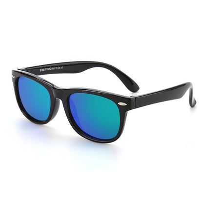 Lunettes de Soleil Enfants Techsuit D802, Polarisées, Protection UV, Rouge Noir Vert