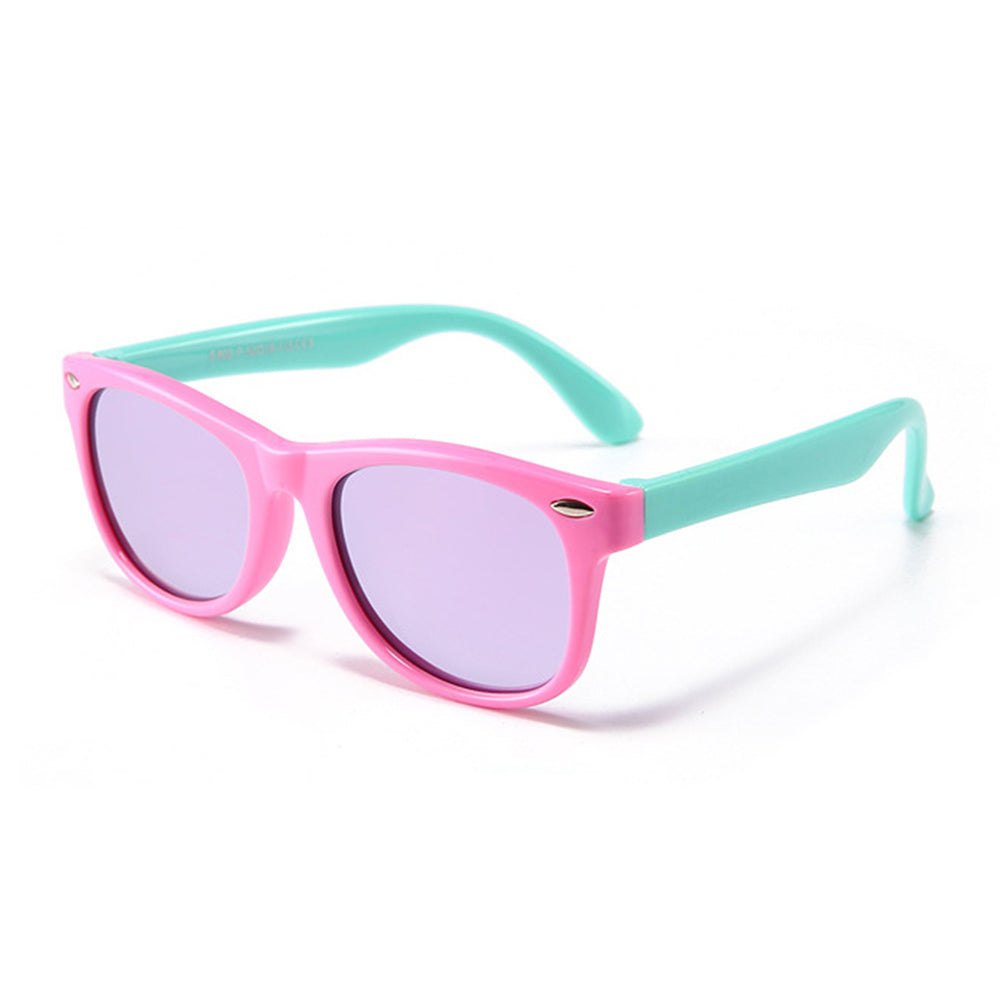 Lunettes de Soleil Enfants Techsuit D802, Polarisées, Protection UV, Rose Vert