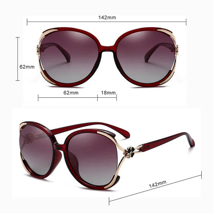 Techsuit 1384 Women's Sunglasses, Polarized, UV Protection, Red