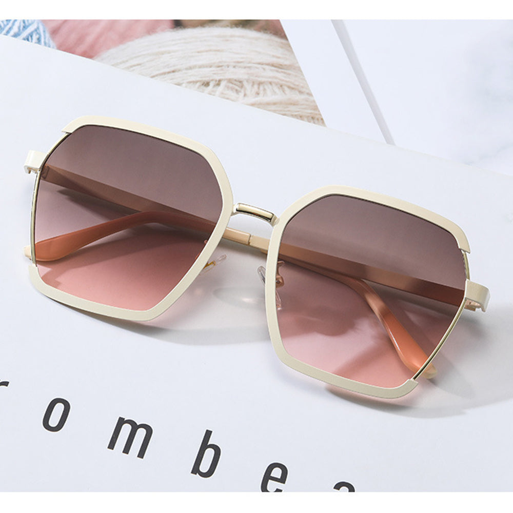 Lunettes de Soleil Femme Techsuit 191, Polarisées, Protection UV, Crème Marron