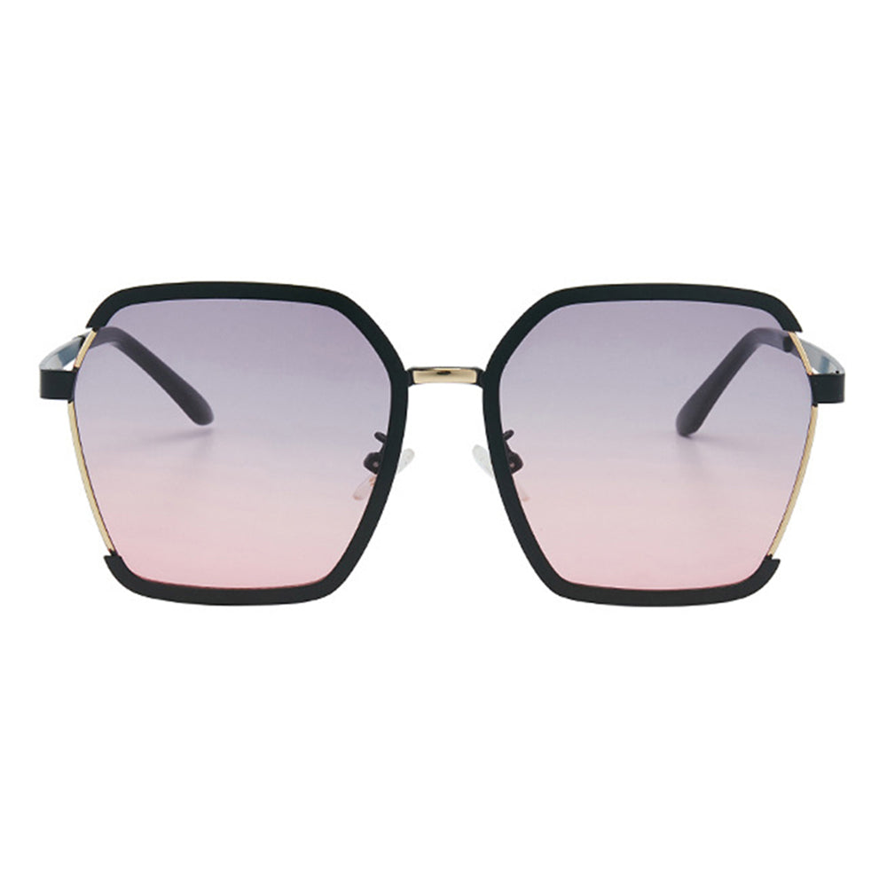 Lunettes de Soleil Femme Techsuit 191, Polarisées, Protection UV, Noir Gris Rose