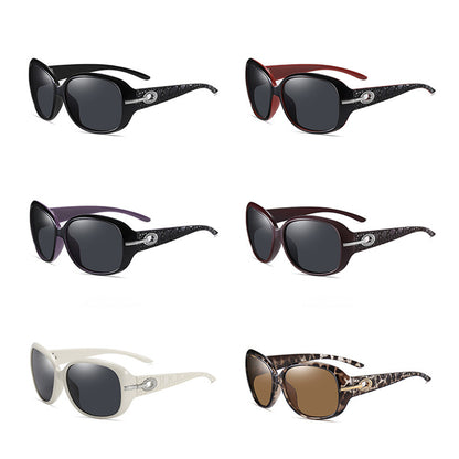 Lunettes de Soleil Femme Techsuit 2012, Polarisées, Protection UV, Noir Rouge Gris