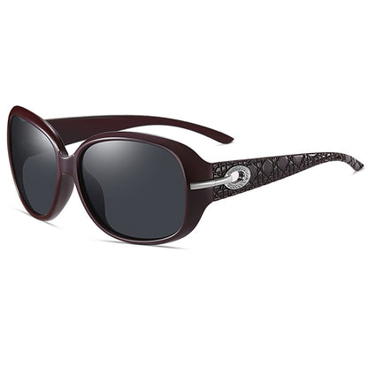 Lunettes de Soleil Femme Techsuit 2012, Polarisées, Protection UV, Rouge Gris