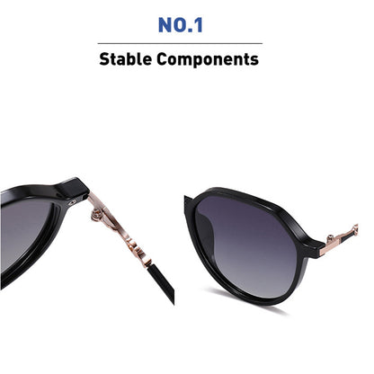 Lunettes de Soleil Femme Techsuit 2203, Polarisées, Protection UV, Marron
