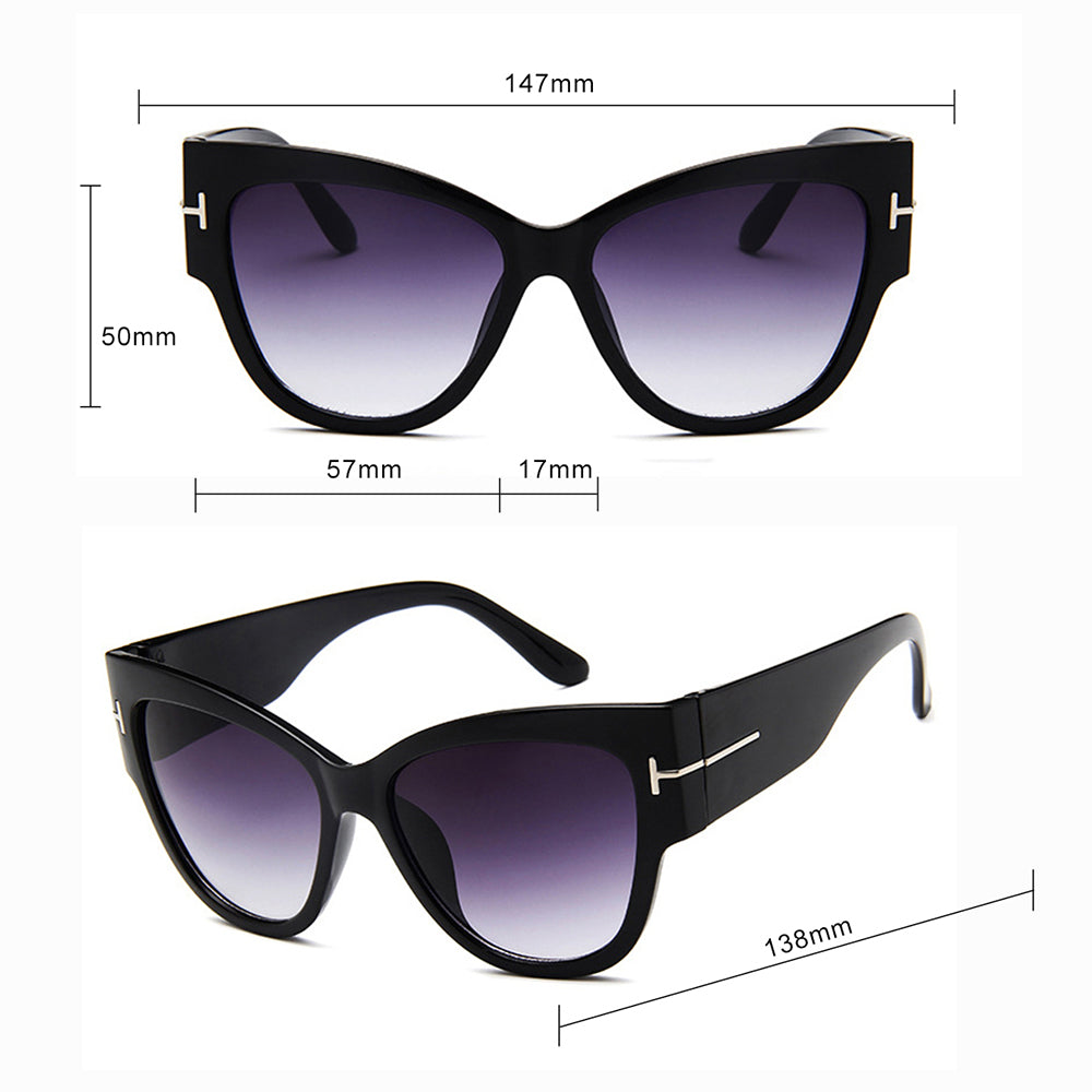 Techsuit Women's Sunglasses 9778, Black Dark Brown