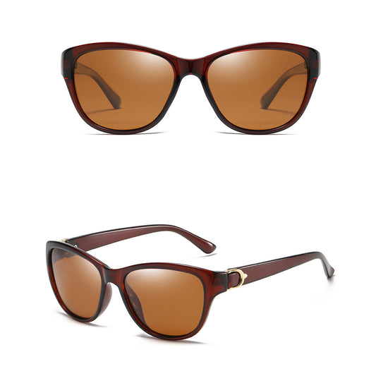 Lunettes de Soleil Femme Techsuit A572, Polarisées, Protection UV, Marron
