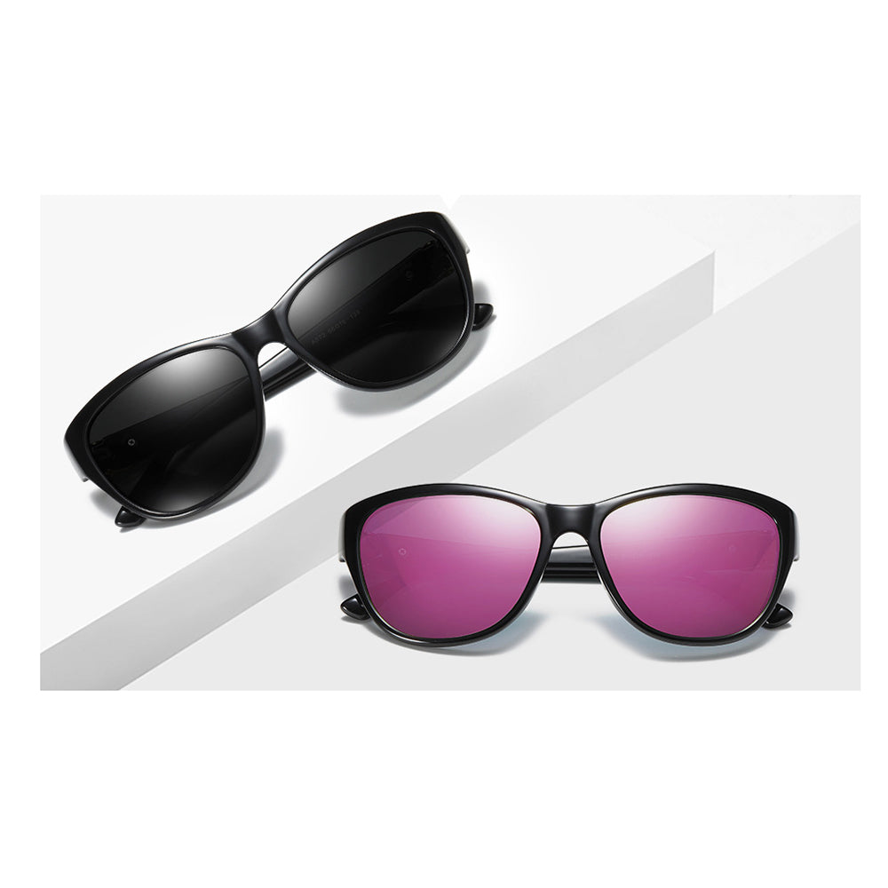 Lunettes de Soleil Femme Techsuit A572, Polarisées, Protection UV, Noir Gris