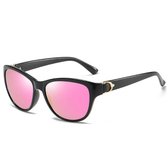 Lunettes de Soleil Femme Techsuit A572, Polarisées, Protection UV, Noir Rose