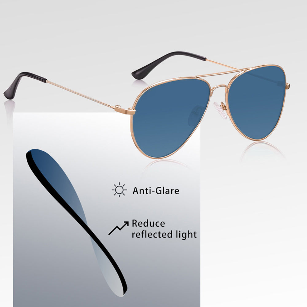 Lunettes de Soleil Unisex Techsuit 3025, Protection UV, Or Marron