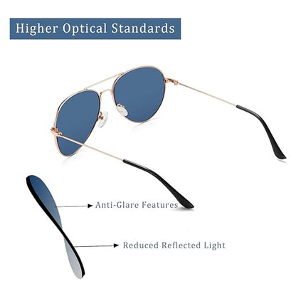 Lunettes de Soleil Unisex Techsuit 3025, Protection UV, Or Rose Bleu