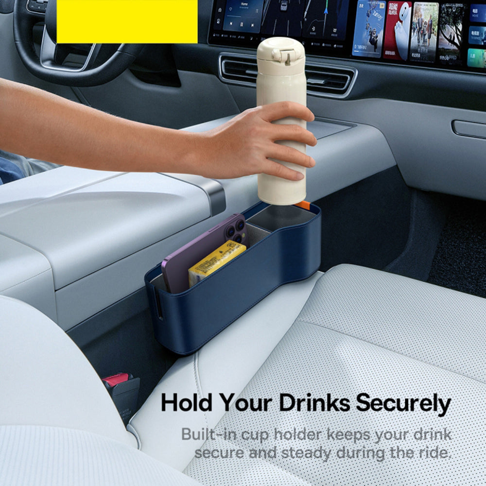 Organisateur Auto Baseus OrganizeFun pour l'espace entre la console et le siège, Bleu C20256502311-00