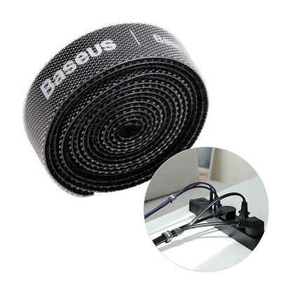 Organisateur de Câbles Baseus Circle, Velcro, 1m, Noir ACMGT-E01