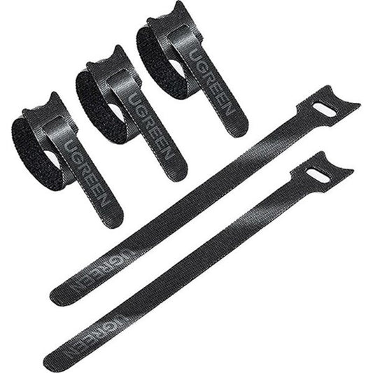 Organisateur de Câbles UGREEN LP401, Velcro, Set 3 Pièces, Noir
