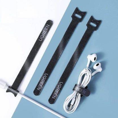 UGREEN LP401 Cable Organizer, Velcro, Set of 3 Pieces, Black