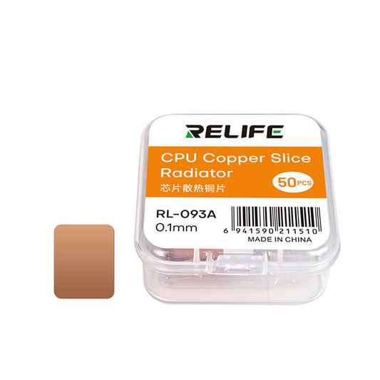 Pad thermoconducteur Relife RL-093A, 0,1 mm, Set 50 pièces