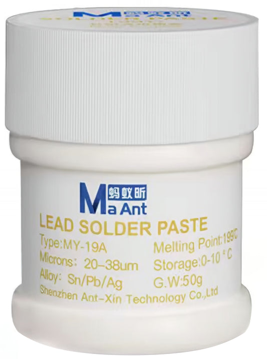 Pâte à souder MaAnt MY-19A, 50g, Point de fusion 199 degrés