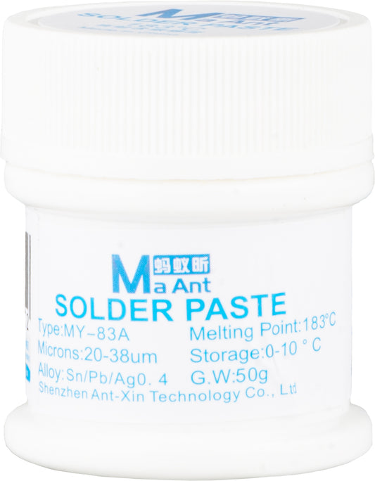 Pâte à braser MaAnt MY-83A, 50g, Point de fusion 183 degrés
