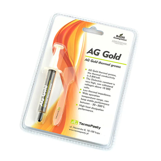 Pâte thermoconductrice Termopasty AG Gold, seringue, 3g