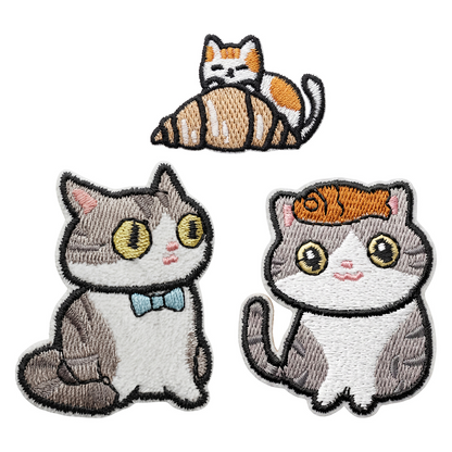 Patch / Patch Textile OEM Cat 1, Set de 3 pièces, Multicolore