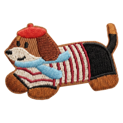 Patch / Patch Textile OEM Teckel, Set de 3 pièces, Multicolore