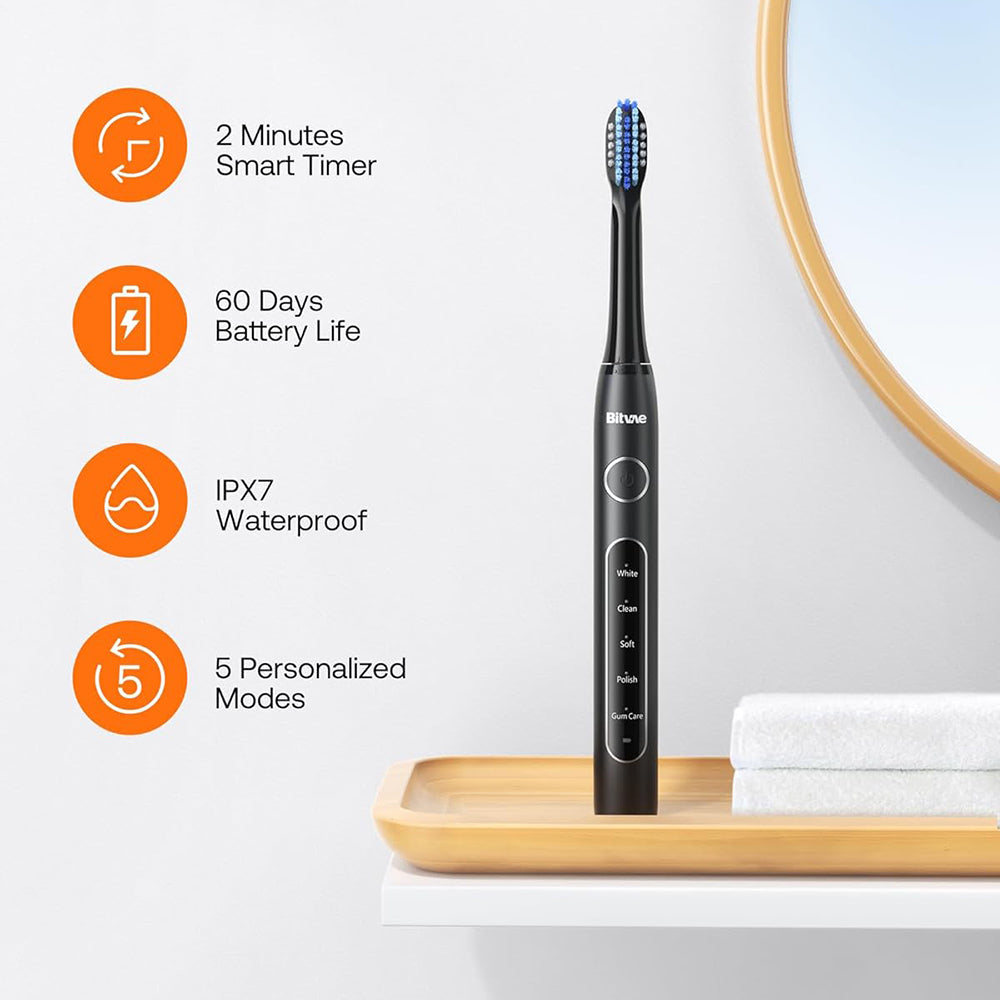 Brosse à dents électrique Bitvae D2, noire