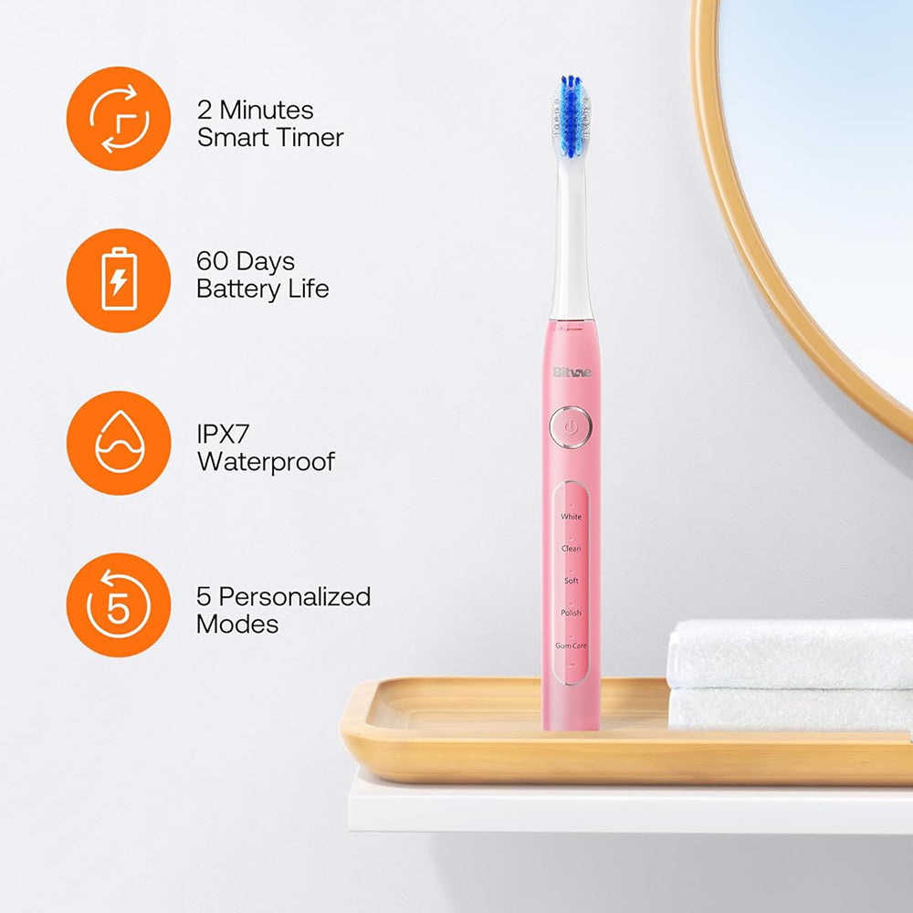 Brosse à dents électrique Bitvae D2, rose