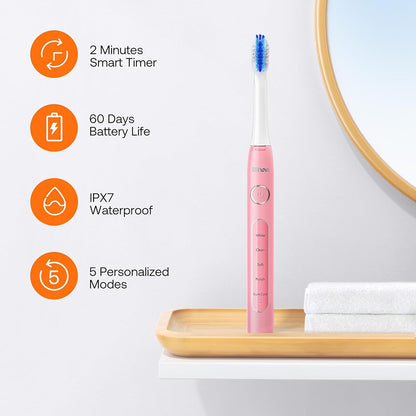 Brosse à dents électrique Bitvae D2, rose