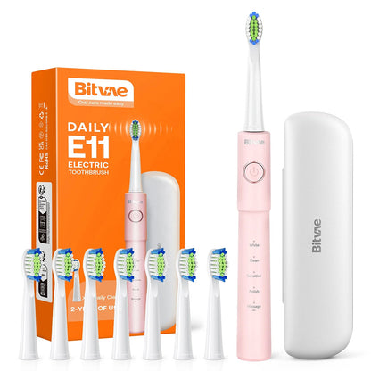 Brosse à dents électrique Bitvae E11, rose