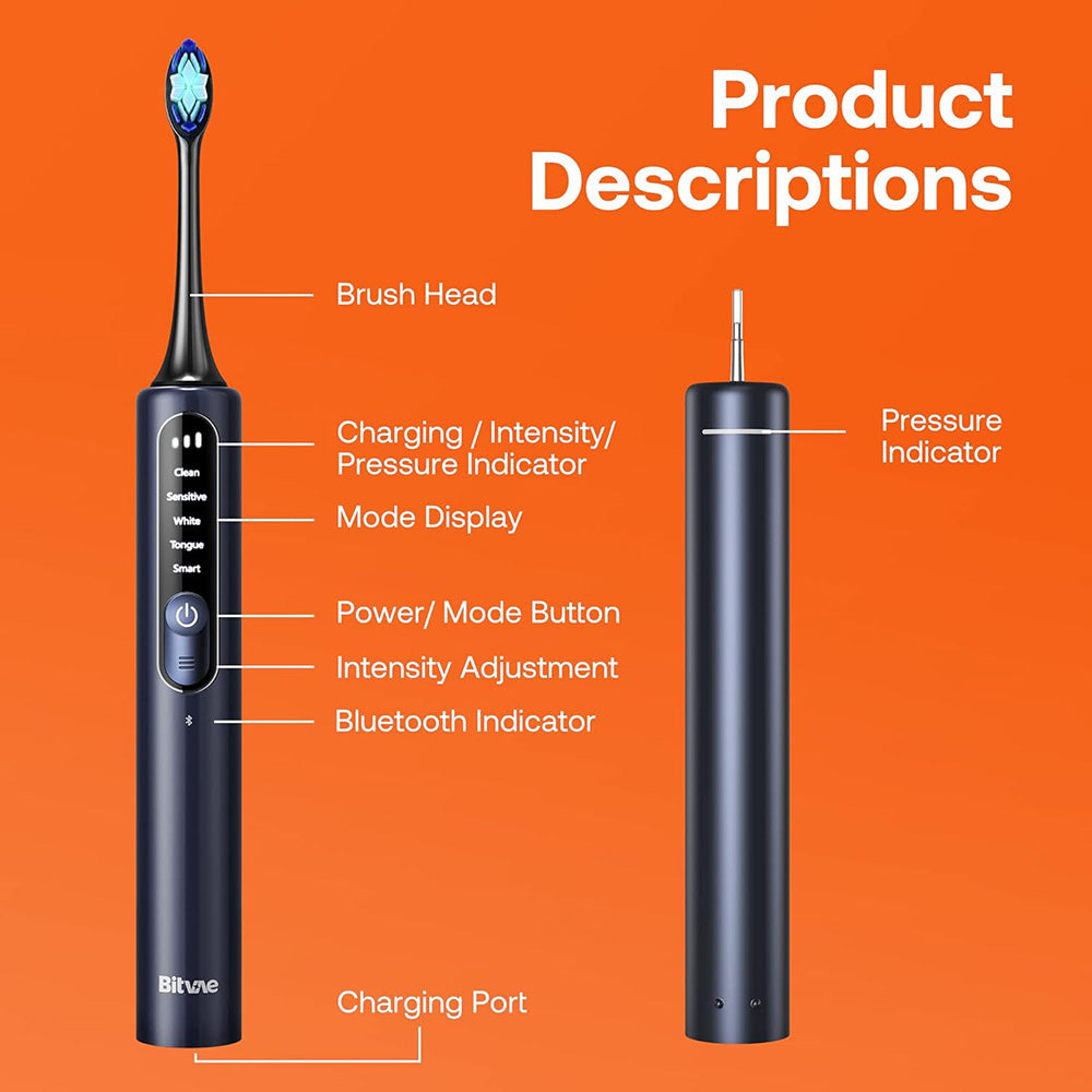Brosse à dents électrique Bitvae S3 Smart, bleu marine