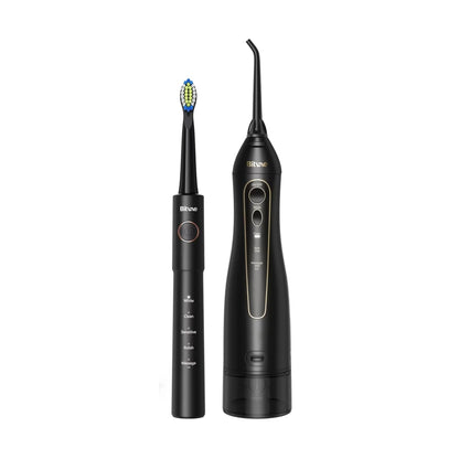 Brosse à dents électrique et hydropulseur Bitvae E11 + F5020E, Noir