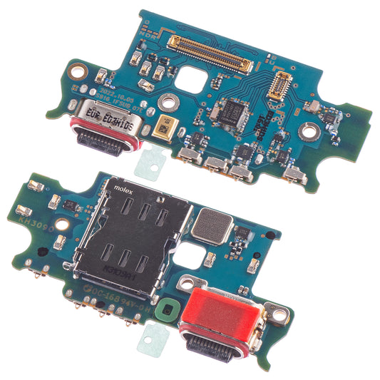 Carte avec connecteur de charge - Microphone - Module de lecture SIM Samsung Galaxy S23+ S916, Service Pack GH96-15620A 