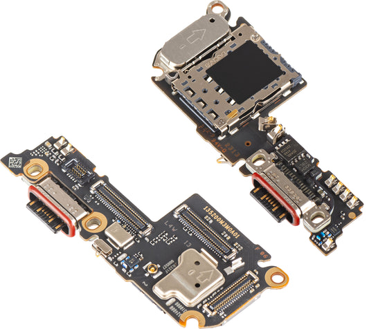 Plaque avec Connecteur de Charge - Microphone - Module Lecteur SIM Xiaomi 13, Service Pack 56000100M300