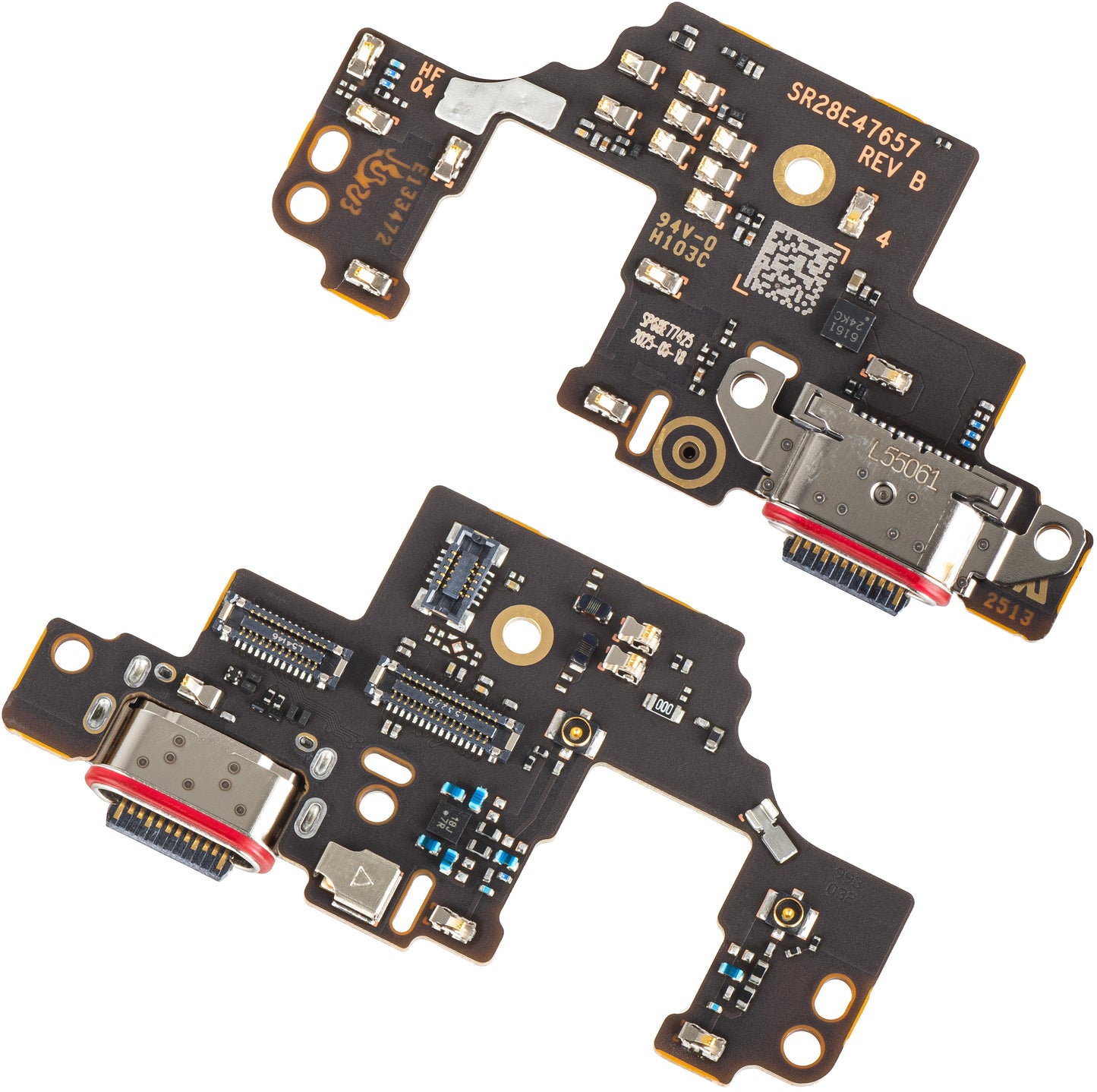 Carte avec Connecteur de Charge - Microphone Motorola Moto G Stylus 5G (2025), Pack de Service 5B28C30425
