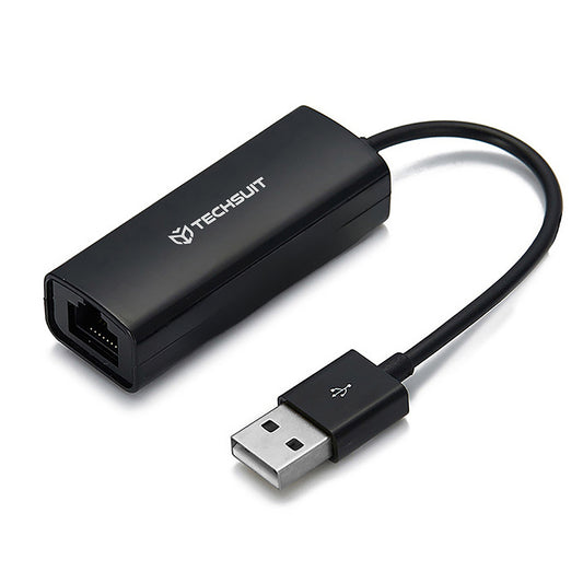 Carte réseau Techsuit AC19, RJ45, USB, Noire